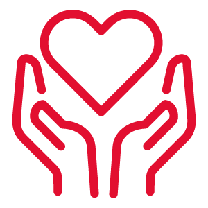Heart and Hands Icon
