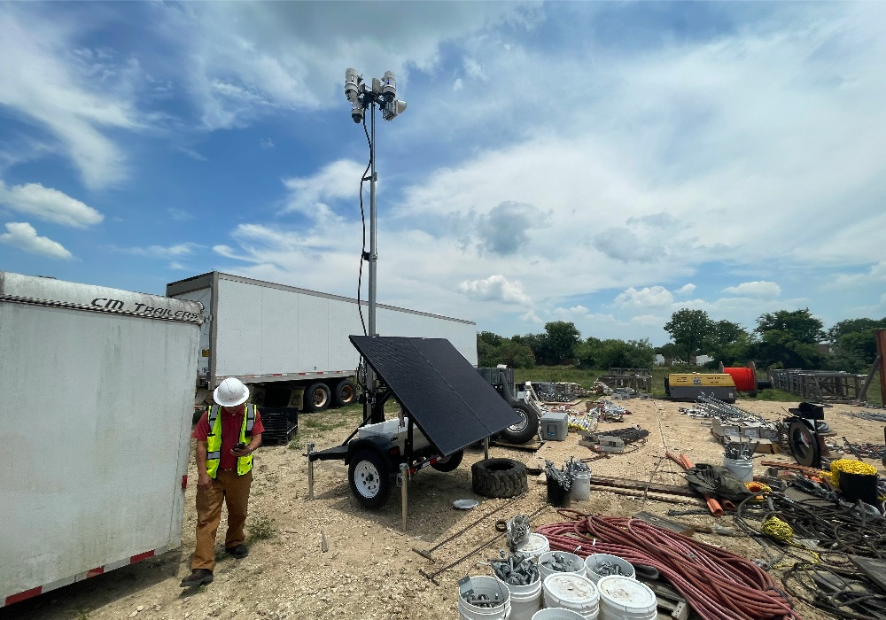 Mobile Surveillance Trailer Construction Equipment - Header