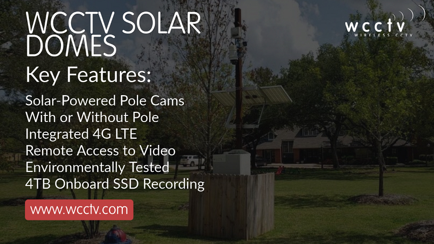 WCCTV Solar Powered Pole Cameras