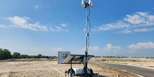 Surveillance Trailer at Jobsite - Wide Thumb