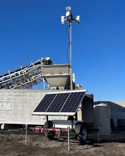 Surveillance Trailer at Worksite - Thumb