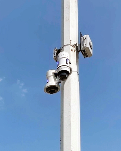 Two Law Enforcement Pole Cameras - Thumb