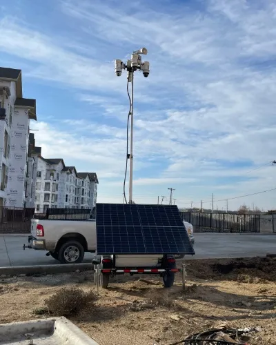 Mobile Solar Security Surveillance Jobsite Tall