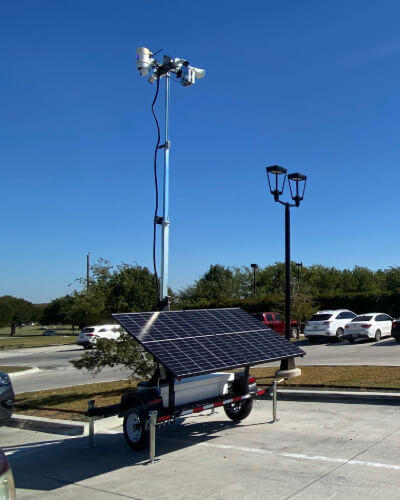 LotGuard Pro Mobile Surveillance Unit Parking Lot - Tall