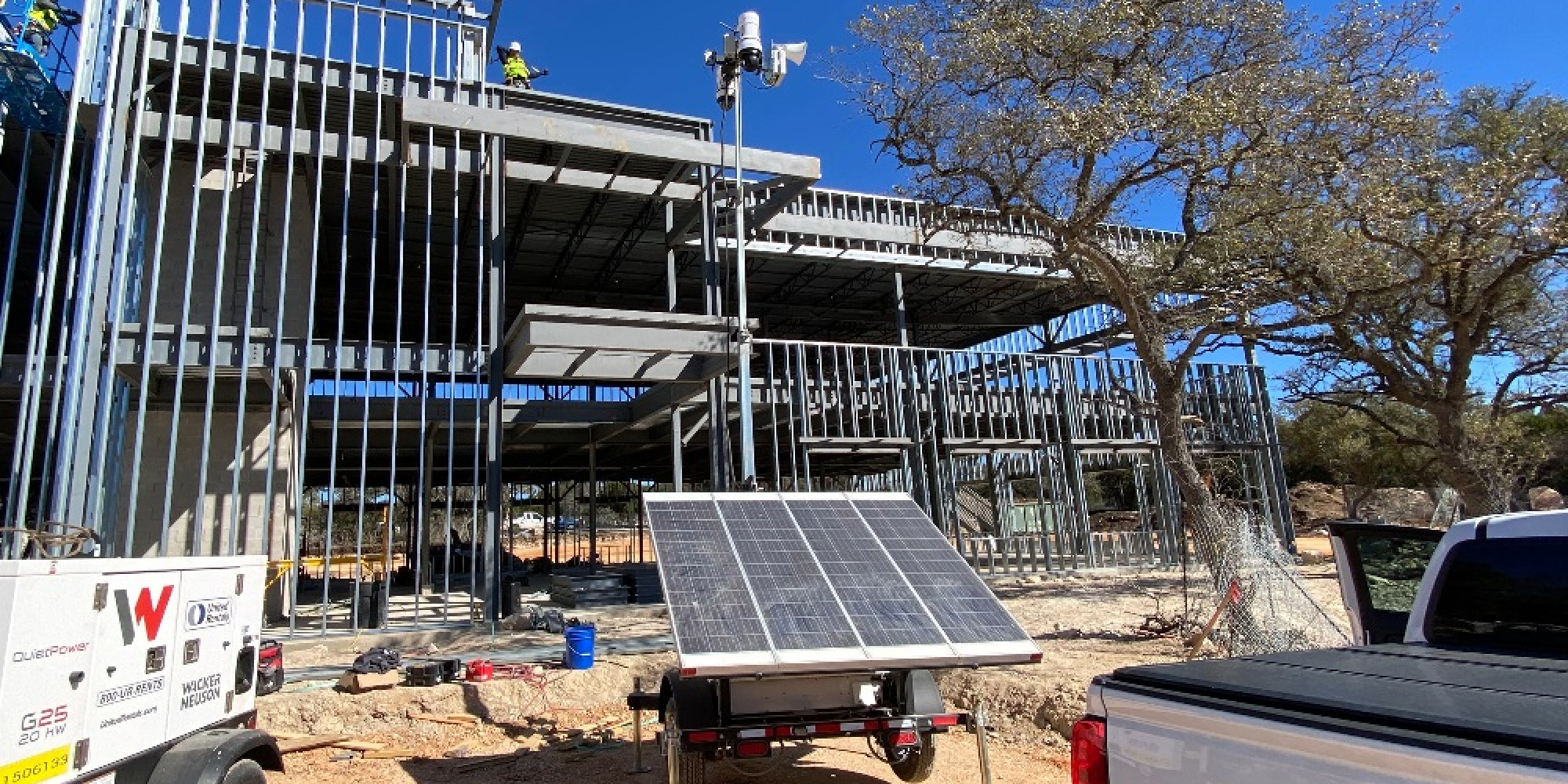 WCCTV Solar Trailer at Construction Site - Header