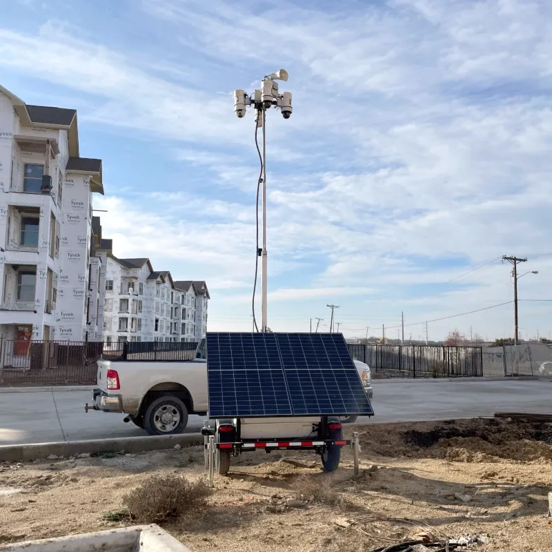 Security Solar Trailer at Construction Jobsite