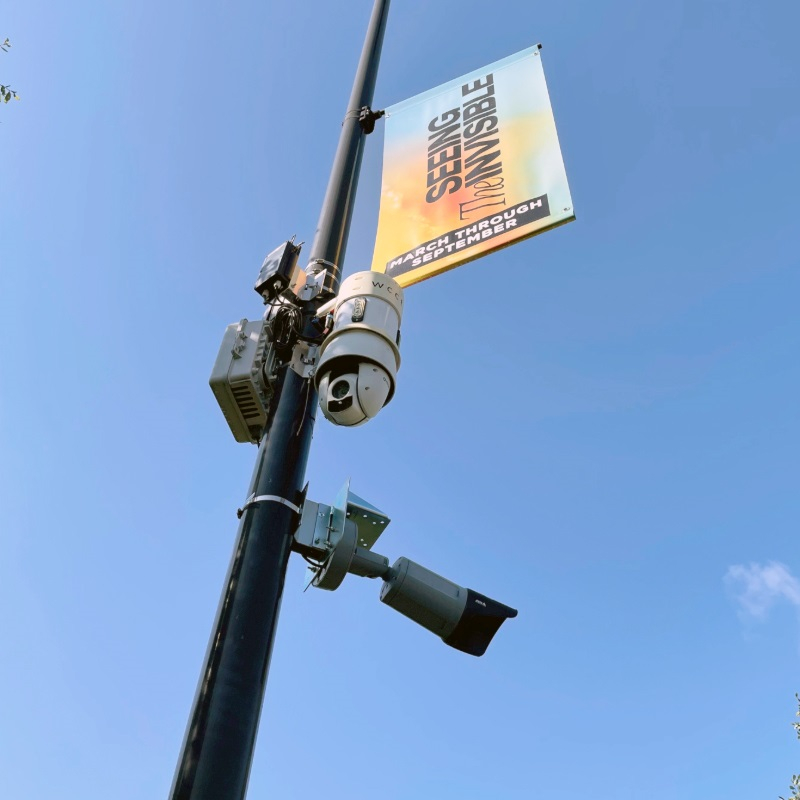 WCCTV Pole Camera and LPR Unit Attached to Utility Pole