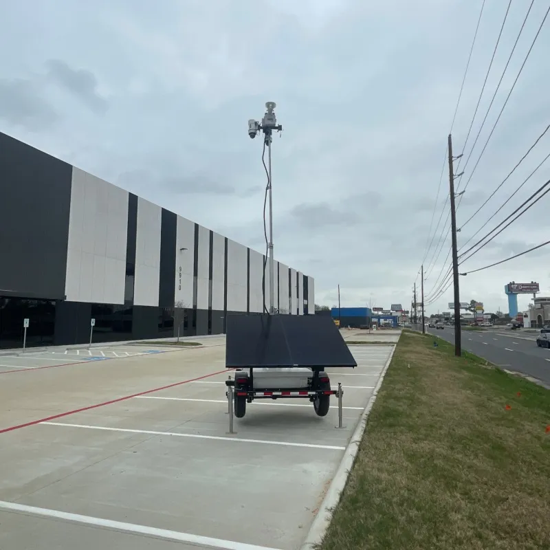 LotGuard Pro Solar Surveillance Trailer at Distribution Center