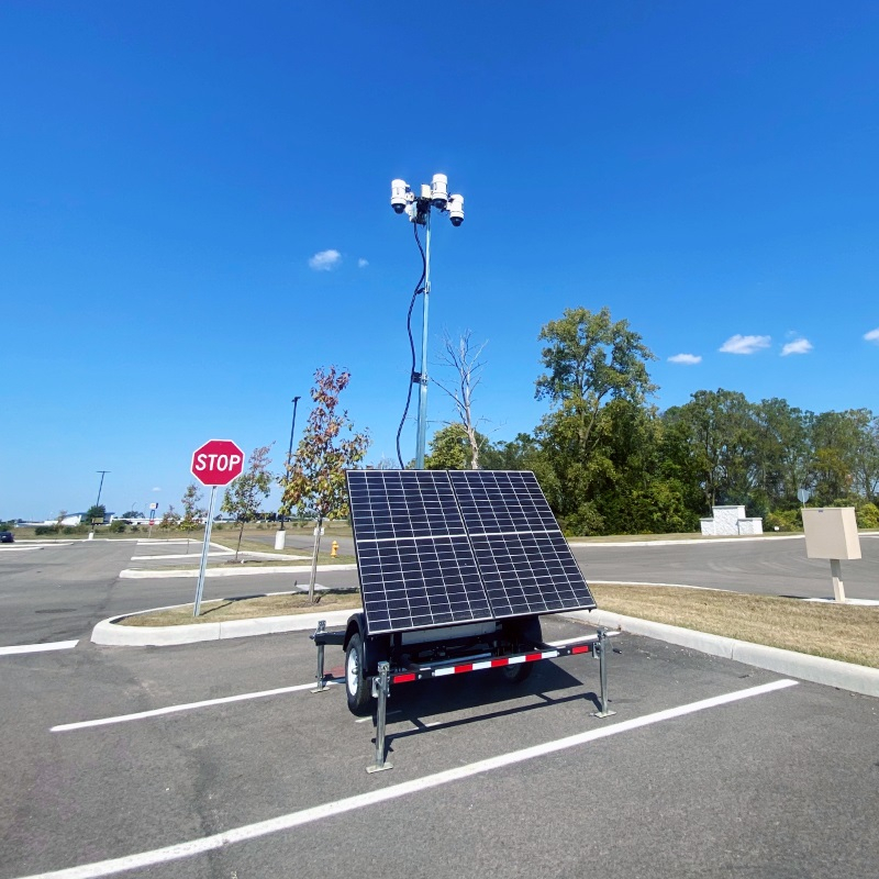 A WCCTV LotGuard Solar Surveillance Security Trailer