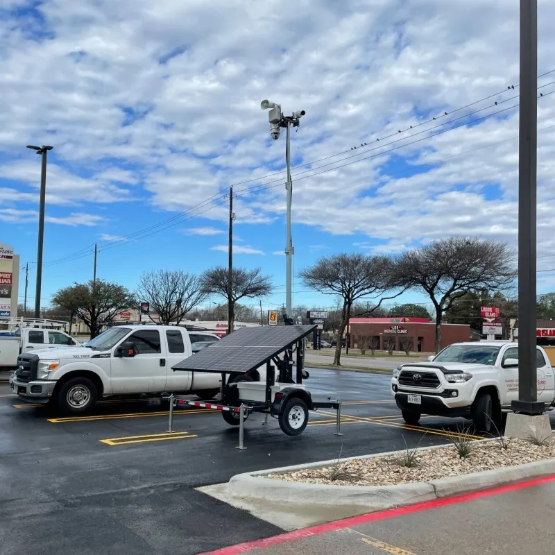 Solar Surveillance Trailer Deployed for Parking Safety and Security