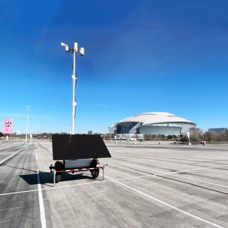 LotGuard Solar Surveillance Trailer at ATT Stadium