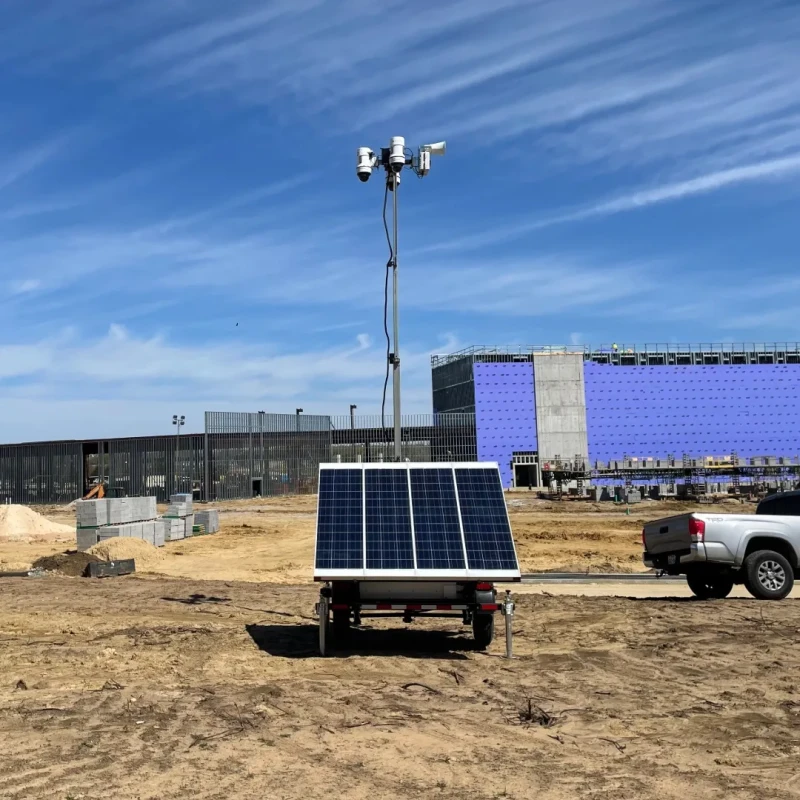 Construction Jobsite Site Solar Security Trailer