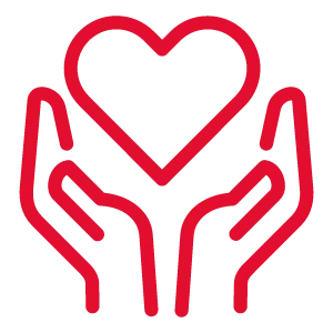 Heart and Hands Icon