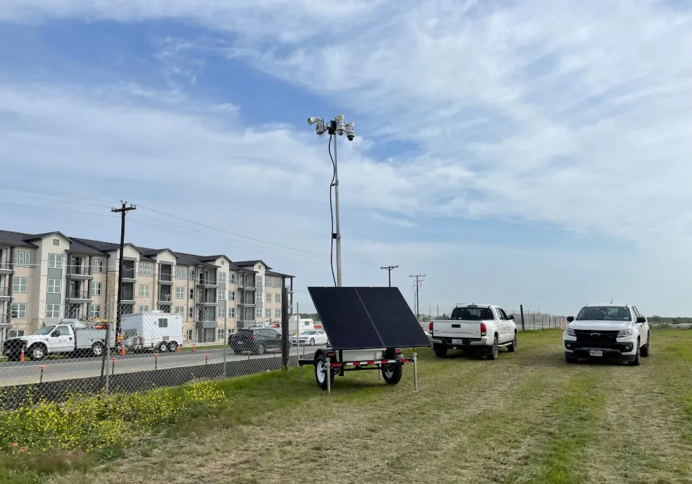 Mobile Surveillance Trailer for Temporary Security