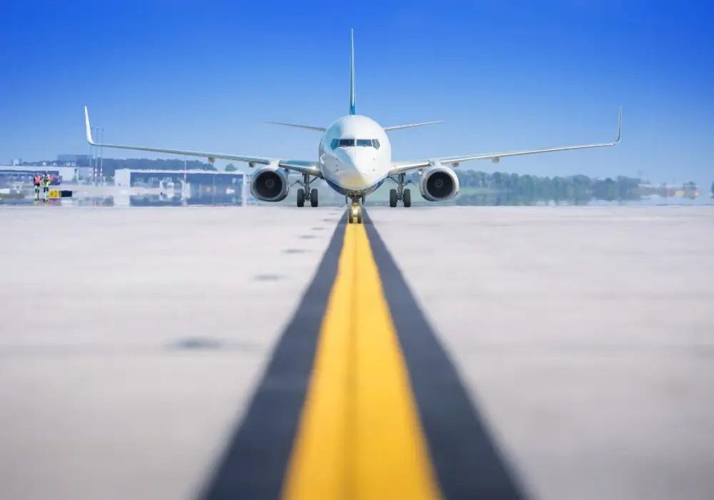 Plane at airport on runway