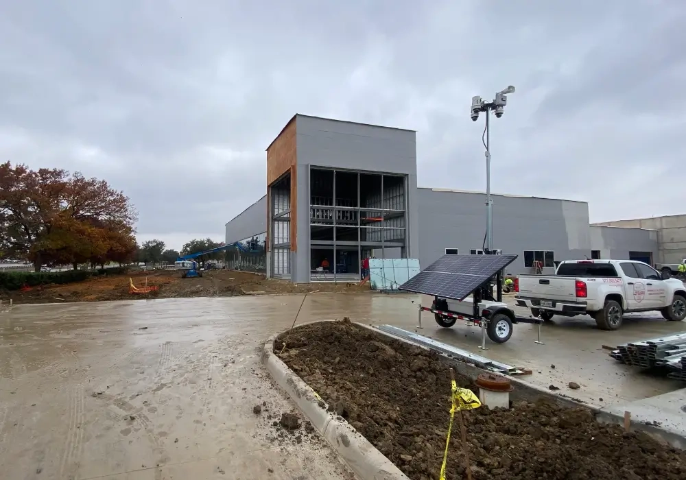 Solar Trailer protecting Cadillac's new dealership being constructed (2)