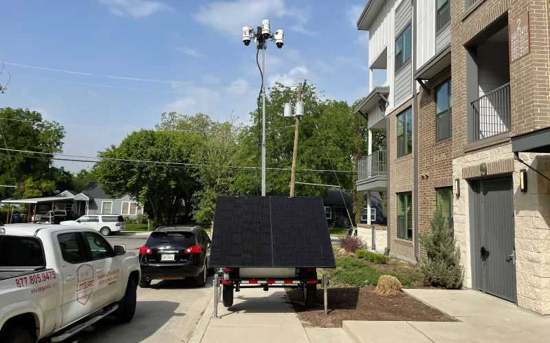 Mobile Surveillance Trailer for Property Management