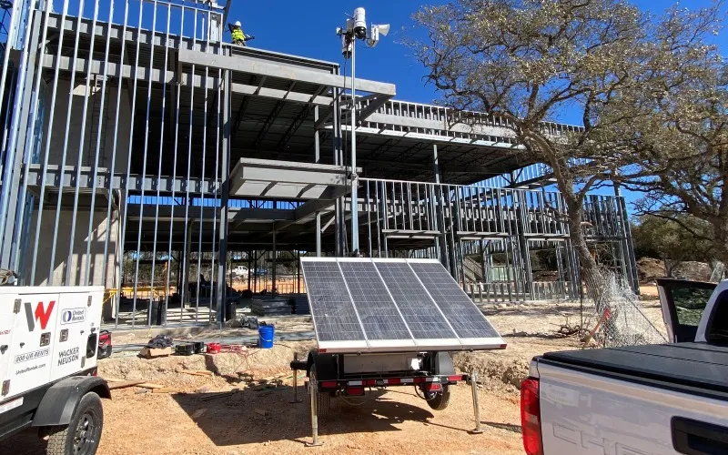 Surveillance Trailer for Construction Site