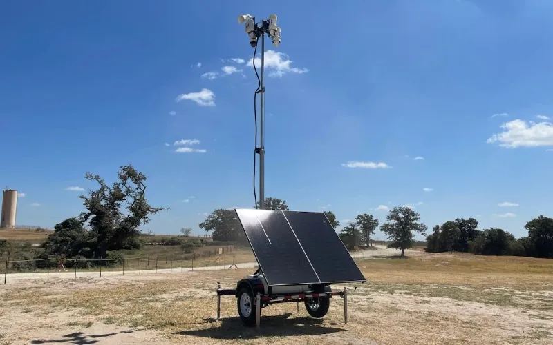 Solar Surveillance Trailer at Remote Location