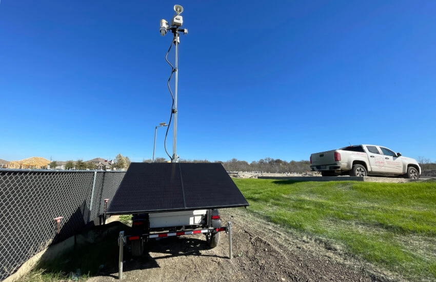 Mobile Solar Surveillance Trailer for Water Districts